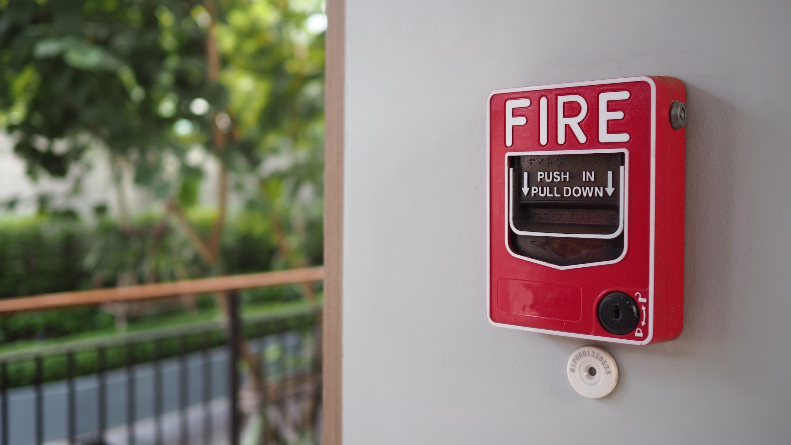Emergency Fire alarm notifier or alert or bell warning equipment use when on fire.